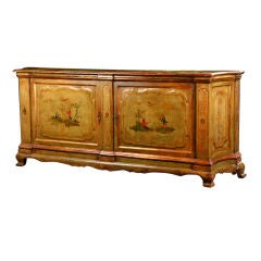 Antique French Early 19th Century Chinoiserie Lacquered Buffet