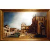 Extraordinary Venetian Cityscape Oil Painting After CANALETTO Extraordinary Venetian Cityscape Oil Painting After CANALETTO