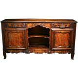 18th Century Country French Antique Buffet with Elmwood Paneling