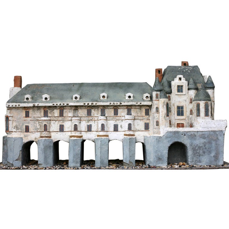 Fantastic French Antique Model of the Chateau de Chenonceau