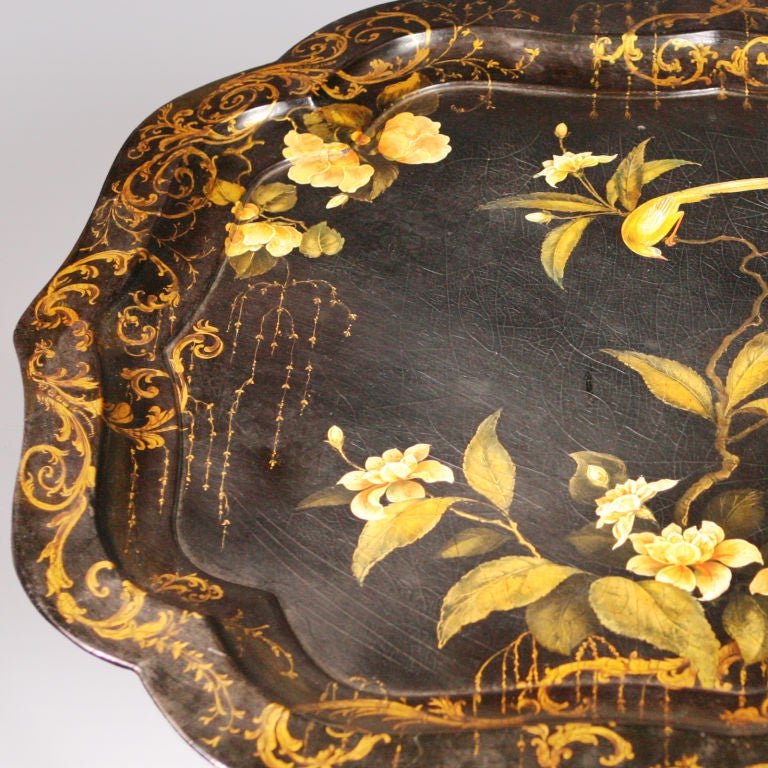 Papier-Mache Tray Table In Excellent Condition In New York, NY