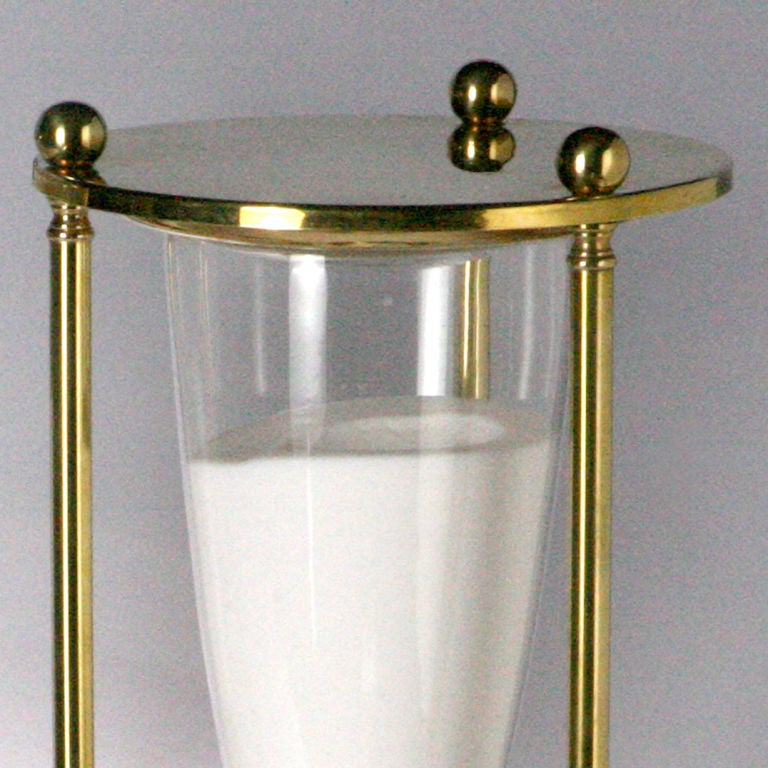At nearly two feet high, this extra large brass hourglass is classically handsome.