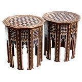 PAIR SYRIAN SIDE TABLES