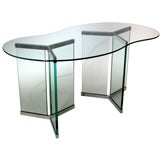 DOUBLE BASE GLASS TABLE
