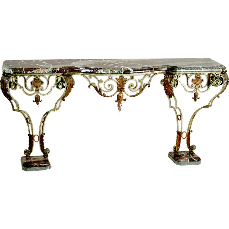 Marble Console Table For Sale
