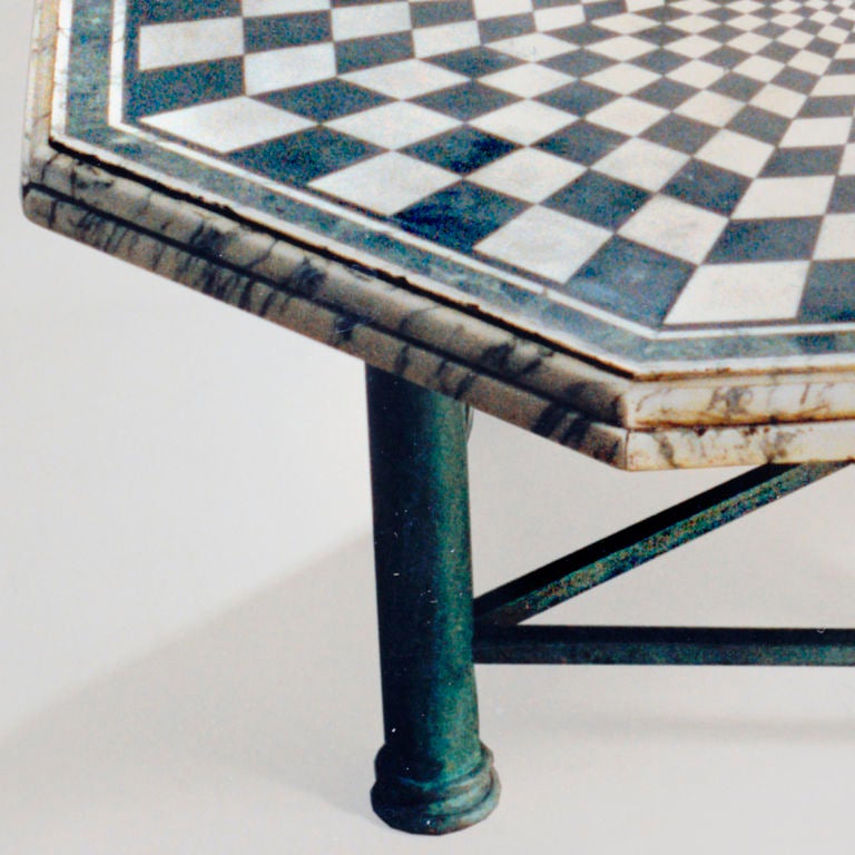 checkered marble coffee table