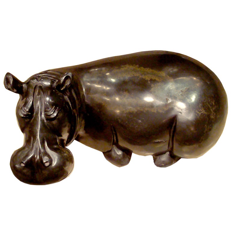 Medium Stone Hippo at 1stDibs