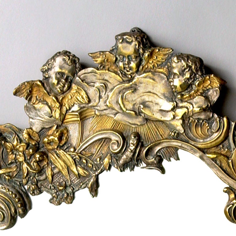 18th Century and Earlier Italian Repousse Mirror For Sale