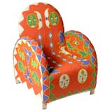 Vintage AFRICAN BEADED CHAIR