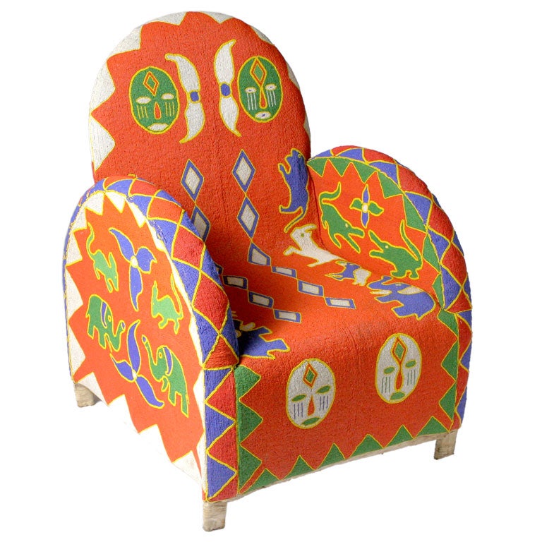 AFRICAN BEADED CHAIR