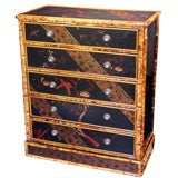 ENGLISH BAMBOO CHEST OF DRAWERS