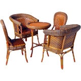 French Rattan Cafe Set