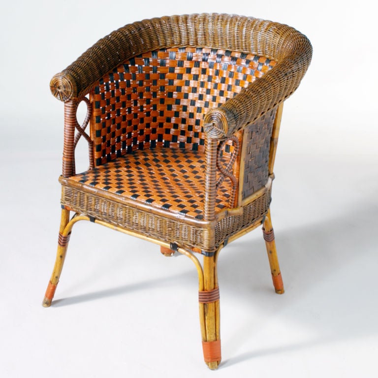 French Rattan Cafe Set
