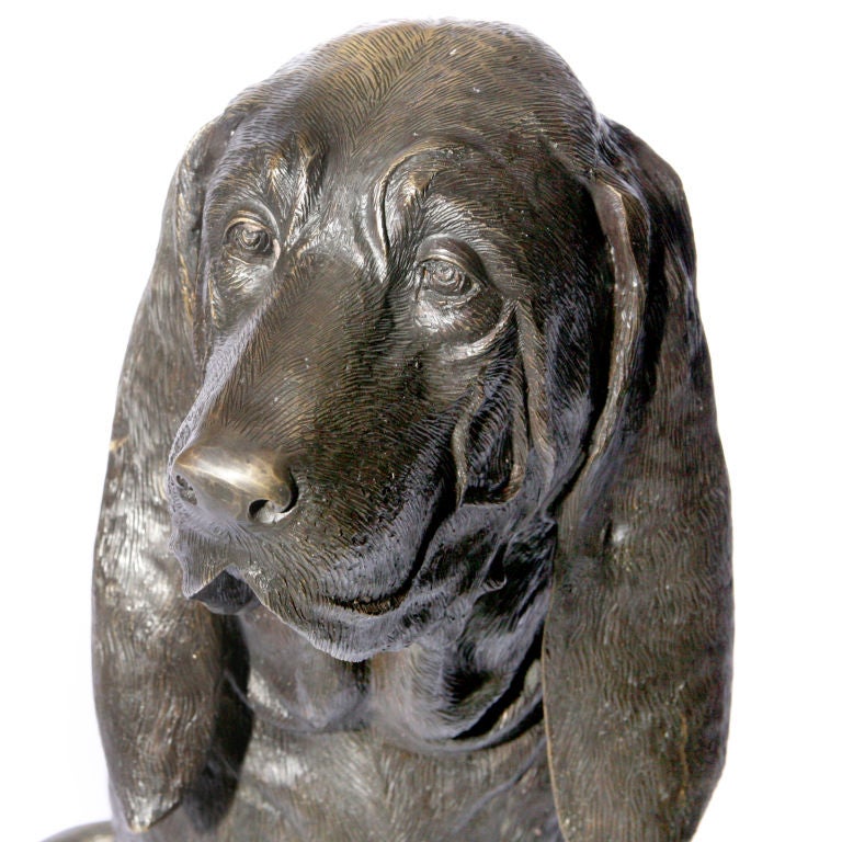 bloodhound garden statue