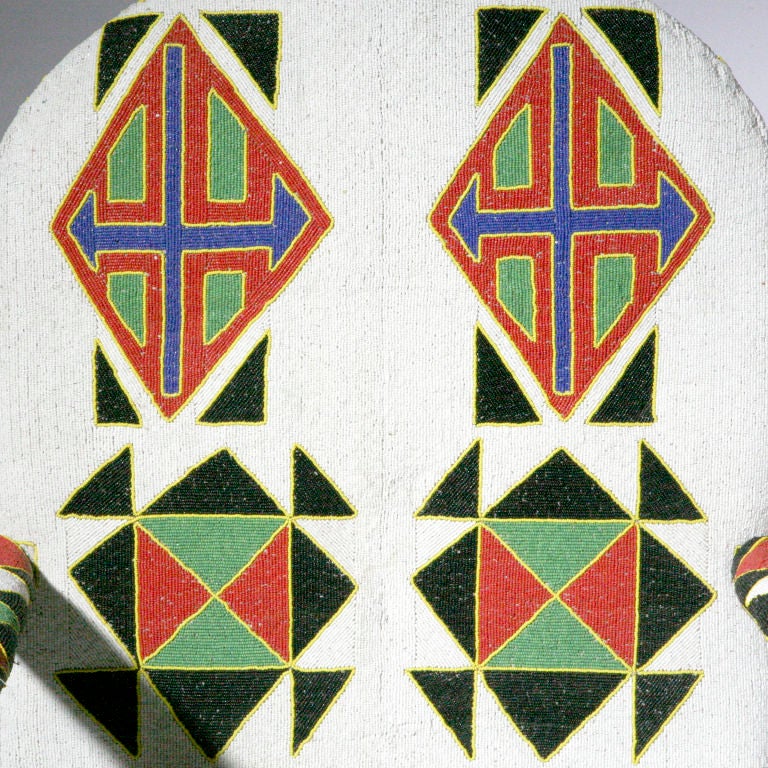 beaded african chair