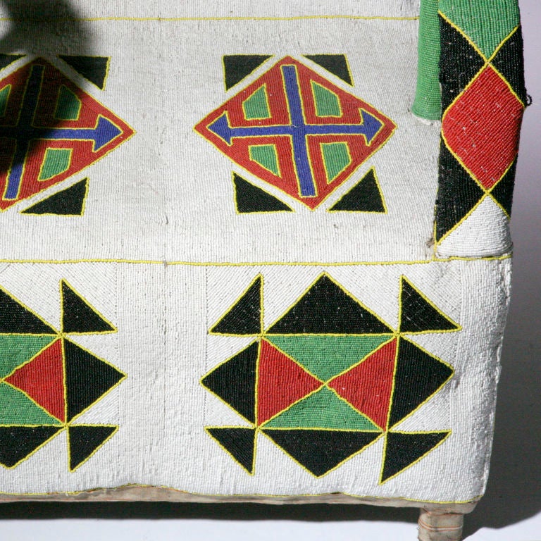 Nigerian African Beaded Chair