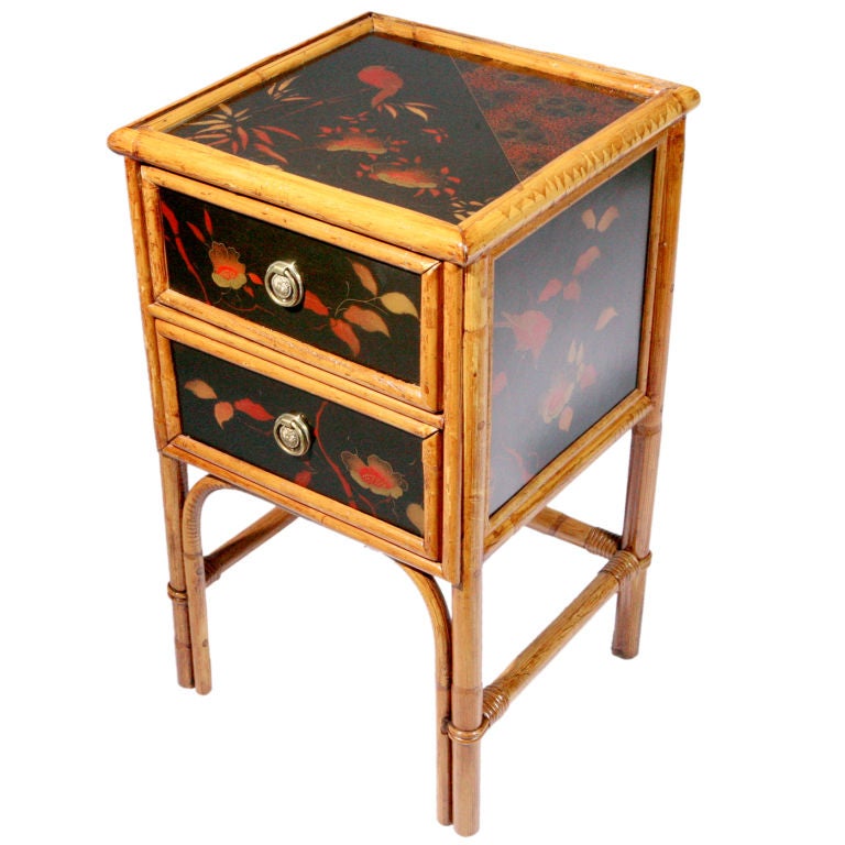 BAMBOO BEDSIDE TABLE at 1stdibs