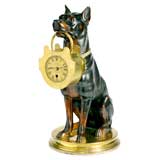 Antique Victorian Dog Clock