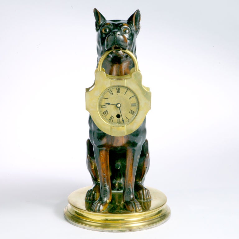Victorian Dog Clock