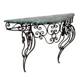 French Marble-Top Console