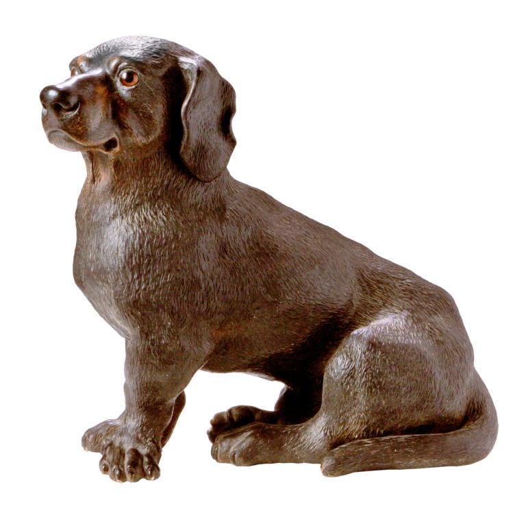 Perro salchicha de terracota