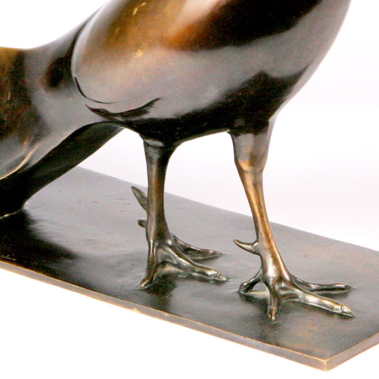 bronze pheasant sculpture