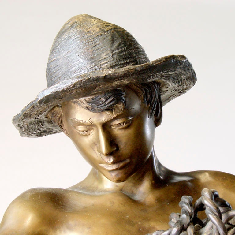 BRONZE STATUE WATER CARRIER at 1stDibs