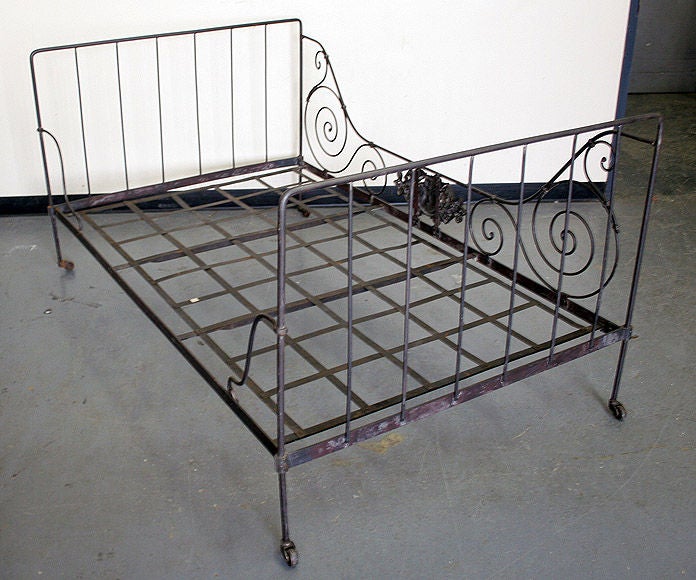 19th Century French 19th C. Wrought Iron Day Bed