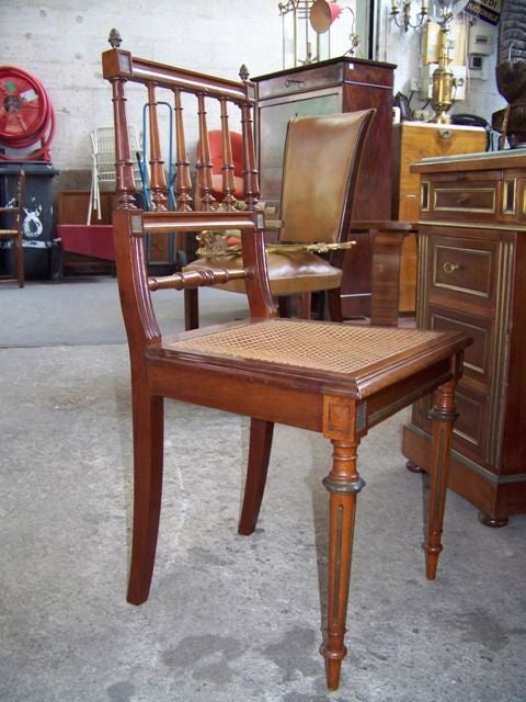 Pair of French 1900's Louis XVI Style Sidechairs 2