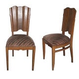 Set of 6 French Oak Dining Chairs