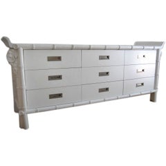 Faux Bamboo/Elephant Campain Style Chest Of Drawers