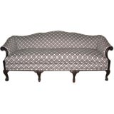 Elegant Chippendale Style Sofa Italian Lattice Upholstery