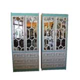 Exceptional Pair of Faux Bamboo/Mirrored  Bureaus