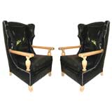 Pair of Drouet Style French 40's Club Chairs