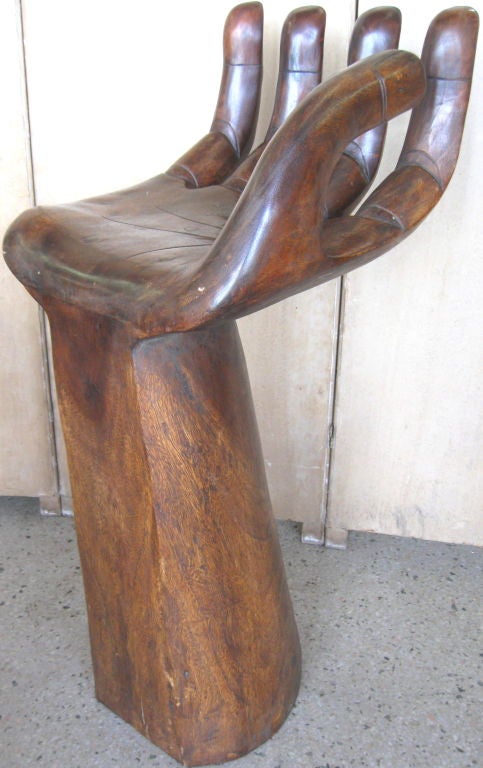 Mid-20th Century Pair of Carved Bar Stools Style of Pedro Friedeberg