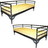 Pair of Faux Bamboo Daybeds/Sofas