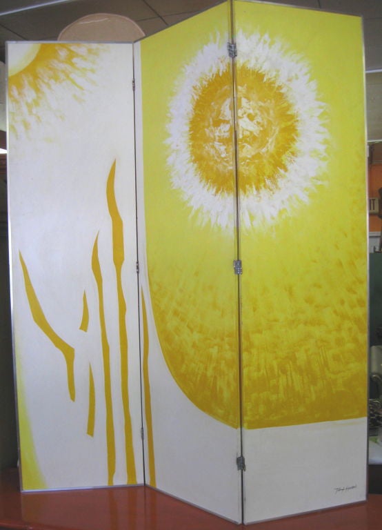 3 Panel Painted Screen by Tom Hayward