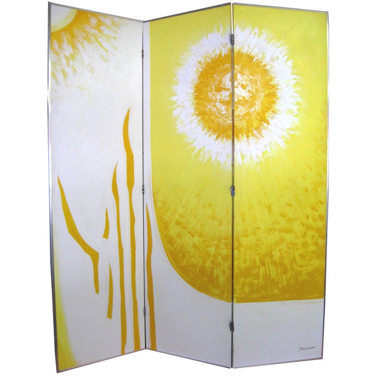 3 Panel Painted Screen by Tom Hayward