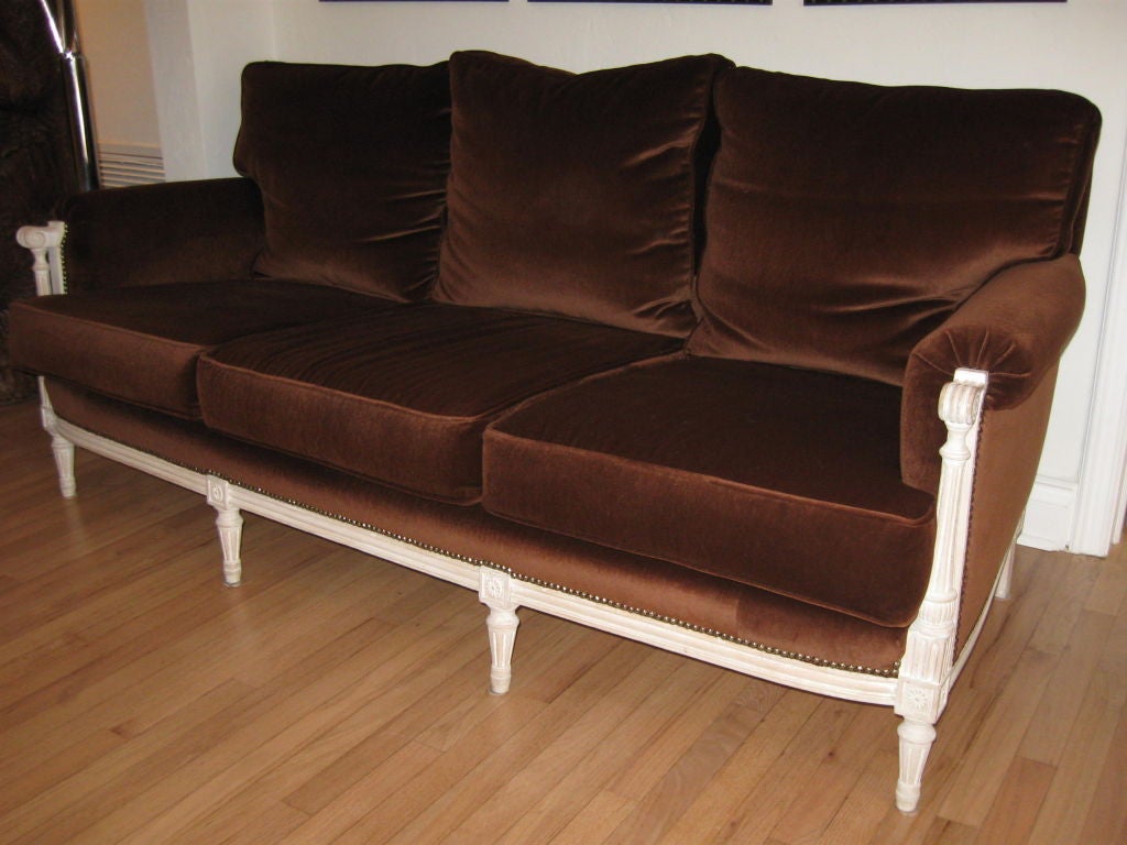 French LXVI Maison Jansen Style Sofa