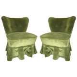 Beautiful Pair of French Slipper Chairs