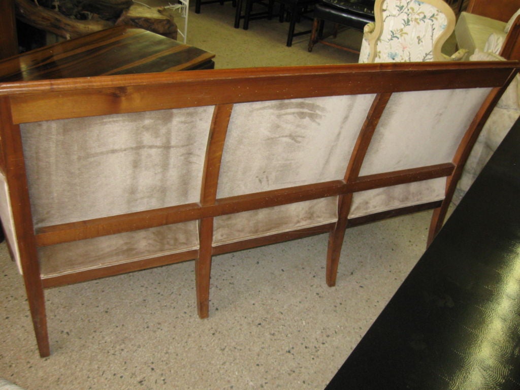 20th Century 19th C French Walnut Directoire Style Banquette/Settee