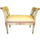 French Painted Directoire Style Bench