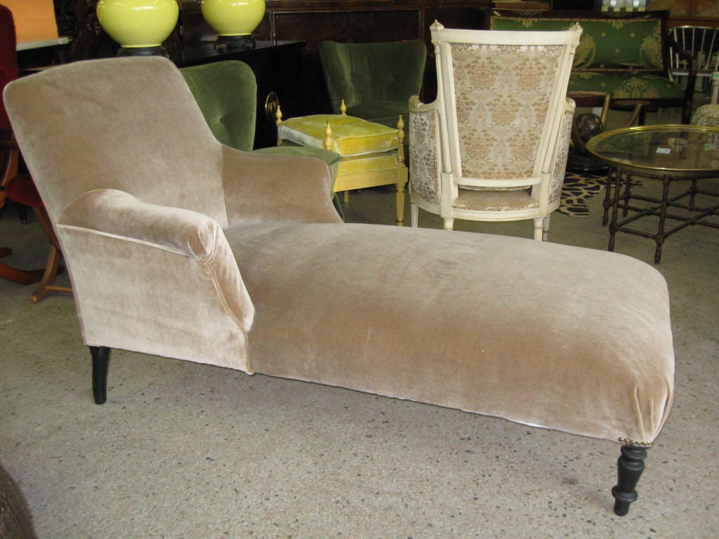 Wood French 19thC Chaise Longue