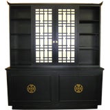 Vintage High Style Pagoda Top Sideboard/Server/Bookcase/Secretaire
