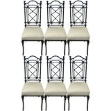 6 Faux Bamboo Metal Dining/Patio Chairs (possibility of  4 more)