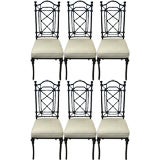 6 Faux Bamboo Metal Dining/Patio Chairs (possibility of  4 more)