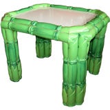 Exceptional Large Porcelain Faux Bamboo Table