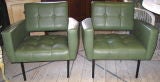 Pair French Mid Century Club Chairs/Armchairs