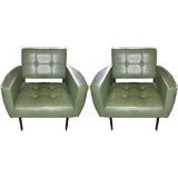Pair of Mid Century  French Club Chairs/Armchairs