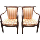 Pair of   French Open Armchairs/Bergeres